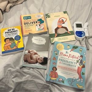 Pregnancy, Childbirth, and parenthood Book Collection with pocket fetal Doppler